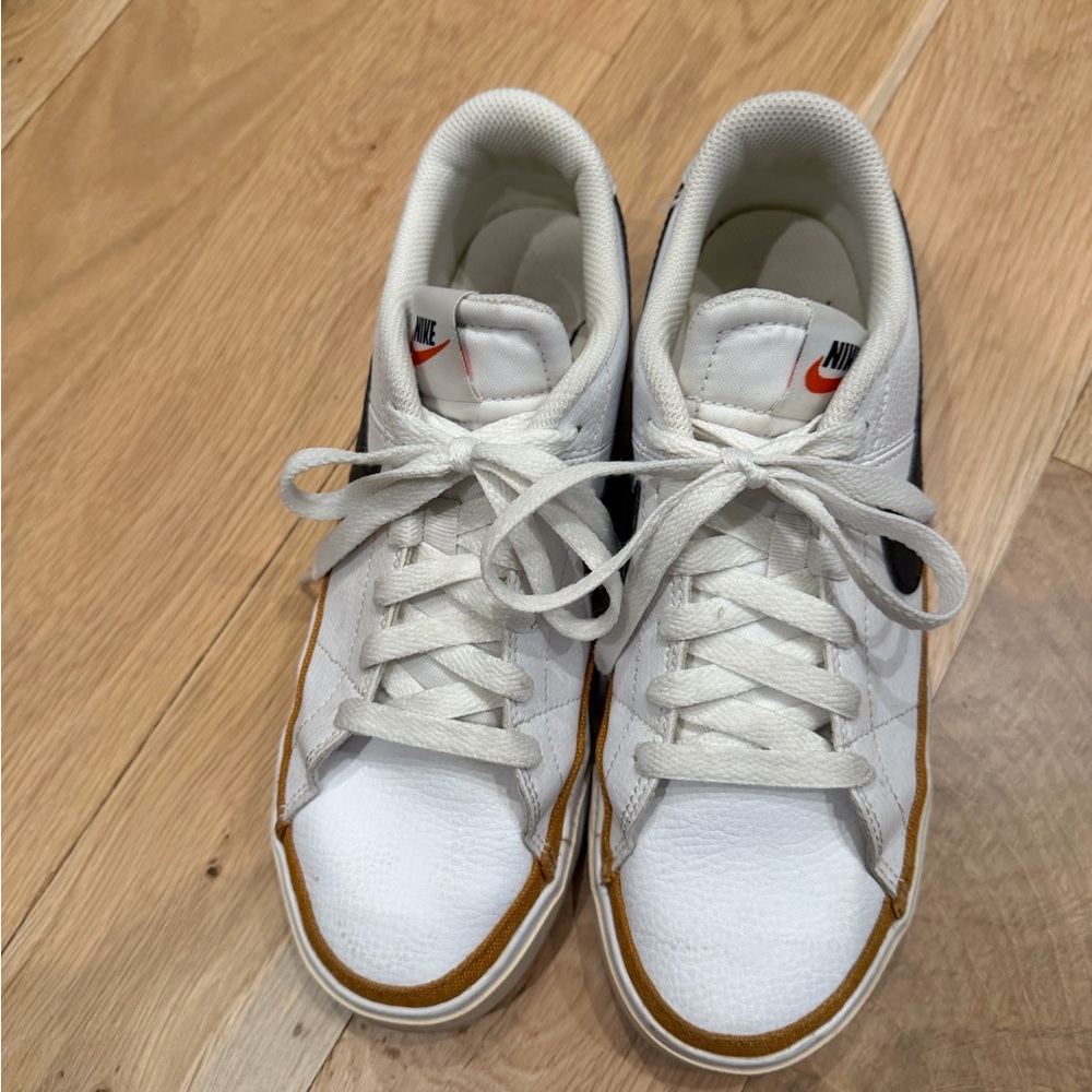 Nike White and Tan Sneakers